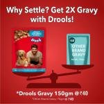 Drools Adult Wet Dog Food Real Chicken and Chicken Liver Chunks in Gravy, 4.5 Kg (150g X 30) Pack of 30
