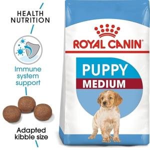 Royal Canin Medium Puppy Dry Dog Food, Meat Flavour, 1 Kg,Pack of 1