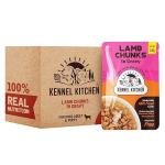 Kennel Kitchen Lamb Chunks in Gravy, 130g (Pack of 12) | Wet Dog Food for Adult & Puppy | Dog Food Gravy with Regionally Sourced Fresh Lamb | Free from Artificial Colours & Preservatives